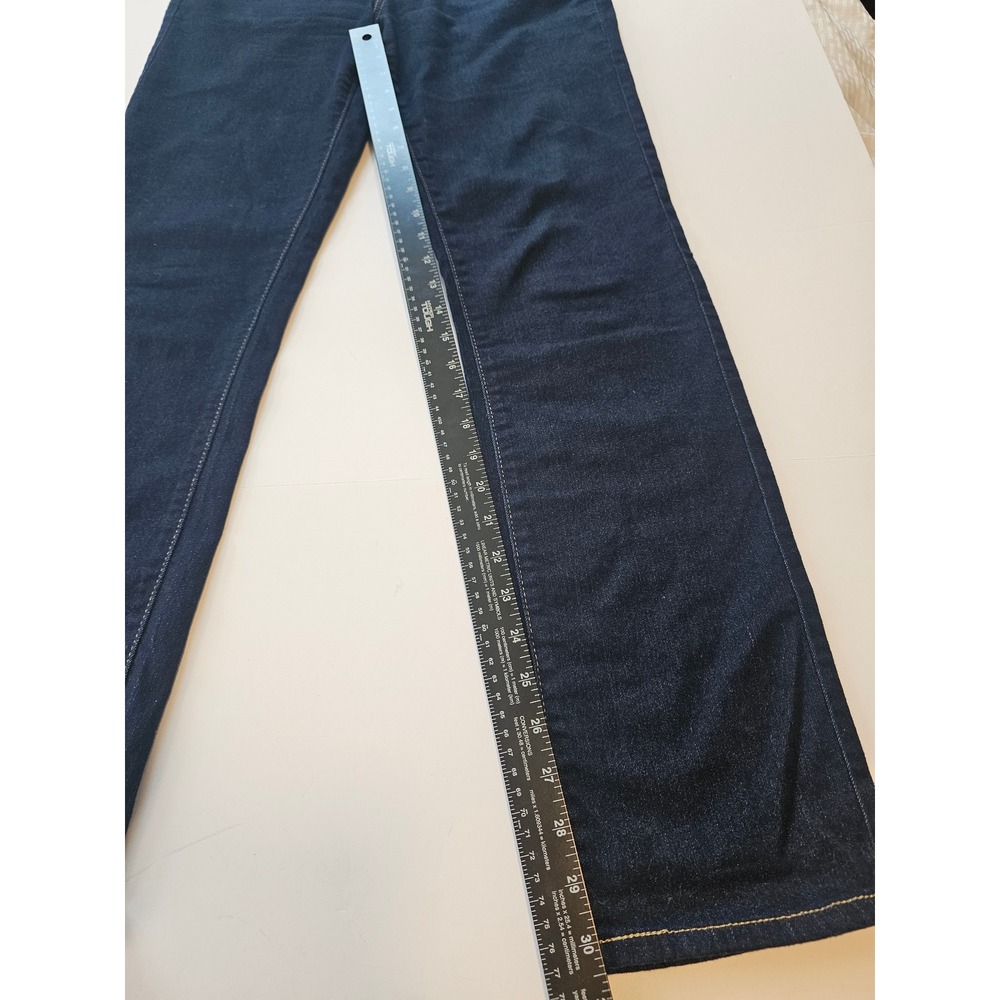 Levi's 724 High Rise Straight Jeans Women 29 Dark Wash Stretch Denim Slim Fit - Picture 7 of 9